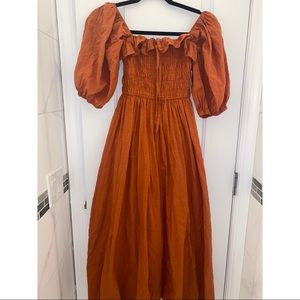 Burnt orange maxi dress